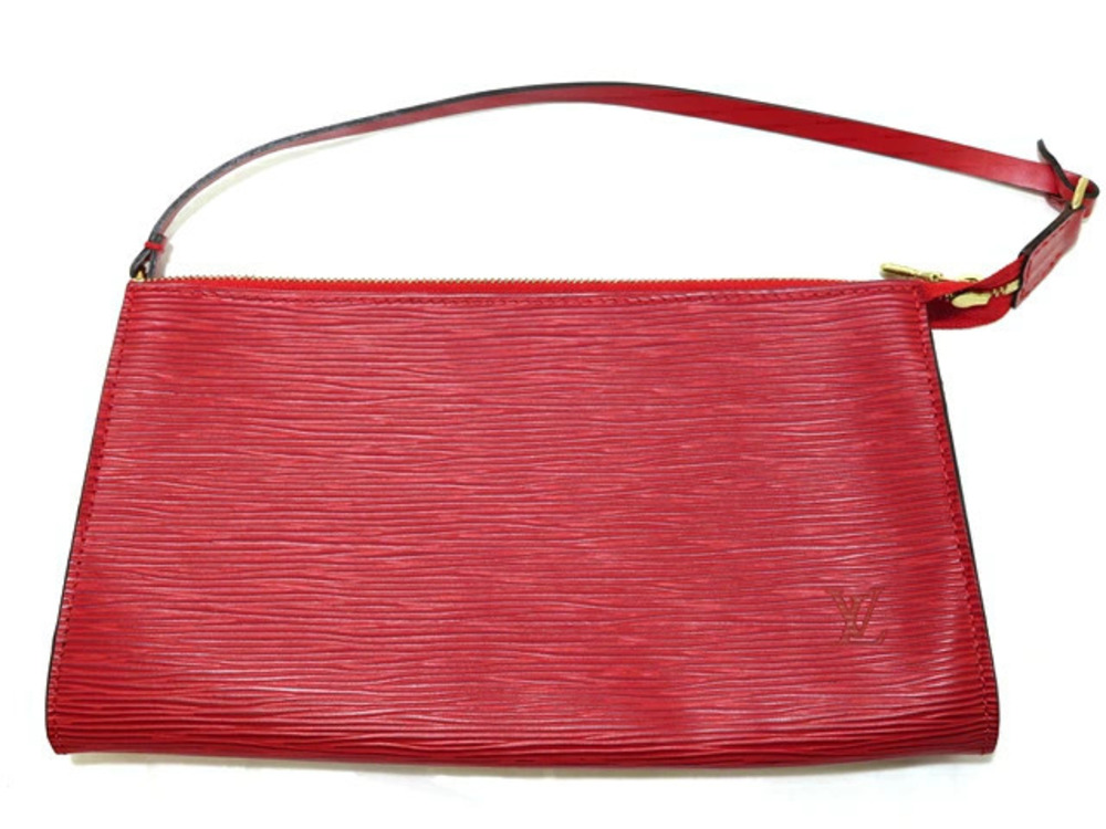 LOUIS VUITTON Bag Pochette Accessoires Pouch Clutch handle Epi Leather